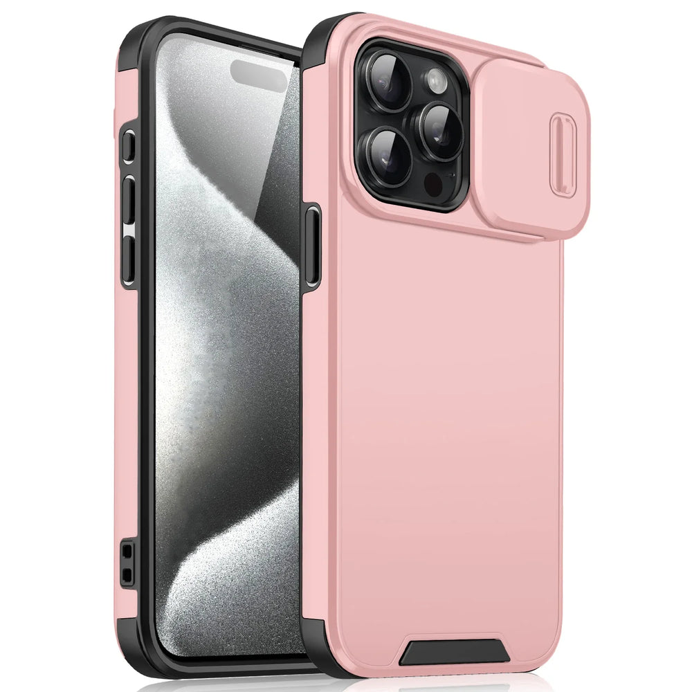 Slide Camera Shockproof Protective Case For iPhone