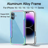 Durable Aluminium Frame Soft TPU Shockproof Case For iPhone