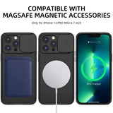 Slide Camera Lens Protection Magnetic Wireless Charging Case For iPhone