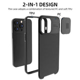 Slide Camera Lens Protection Magnetic Wireless Charging Case For iPhone