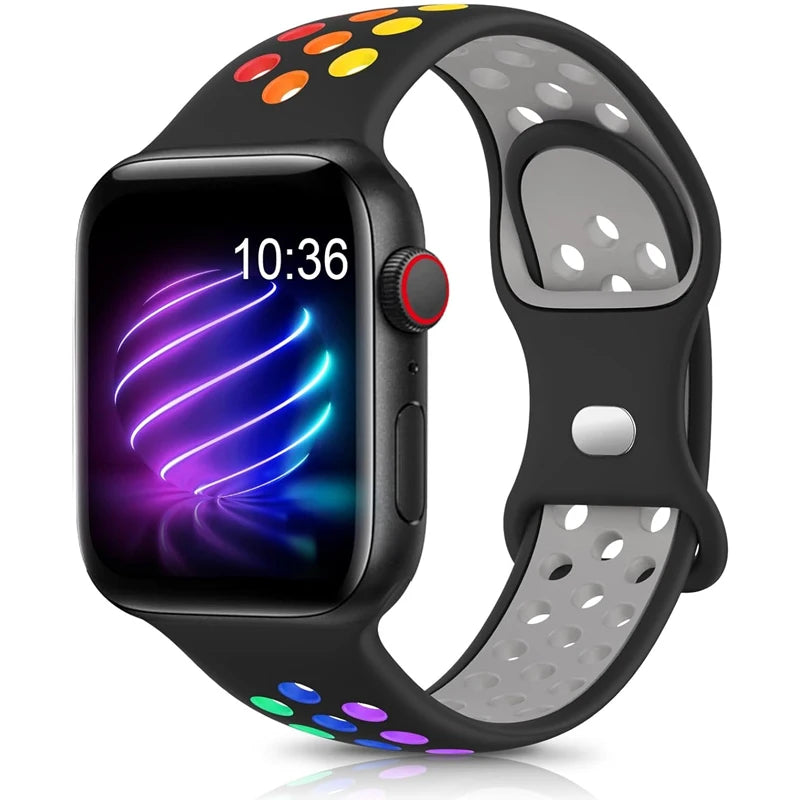 Sport Strap For Apple Watch Bands Silicone Bracelet IWatch Series Ultra 10 9 8 SE 7 3 Band