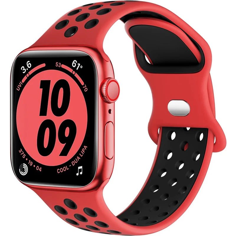 Sport Strap For Apple Watch Bands Silicone Bracelet IWatch Series Ultra 10 9 8 SE 7 3 Band