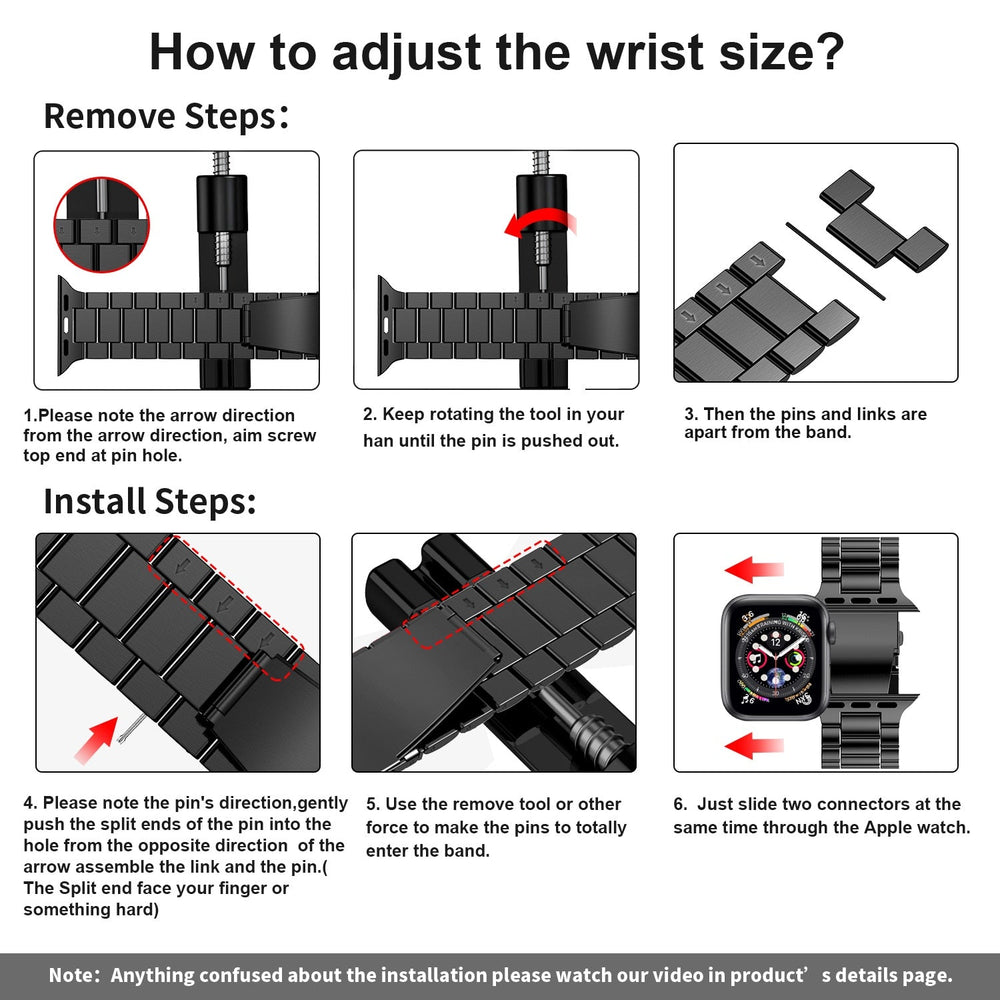 Stainless Steel Strap For Apple Watch Band