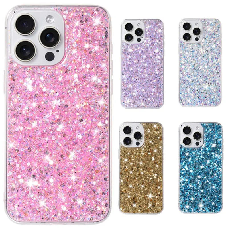 Starry Glitter Pink Sequin Phone Case For IPhone