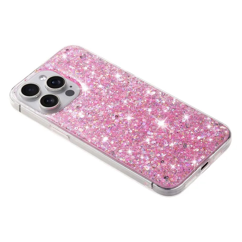 Starry Glitter Pink Sequin Phone Case For IPhone