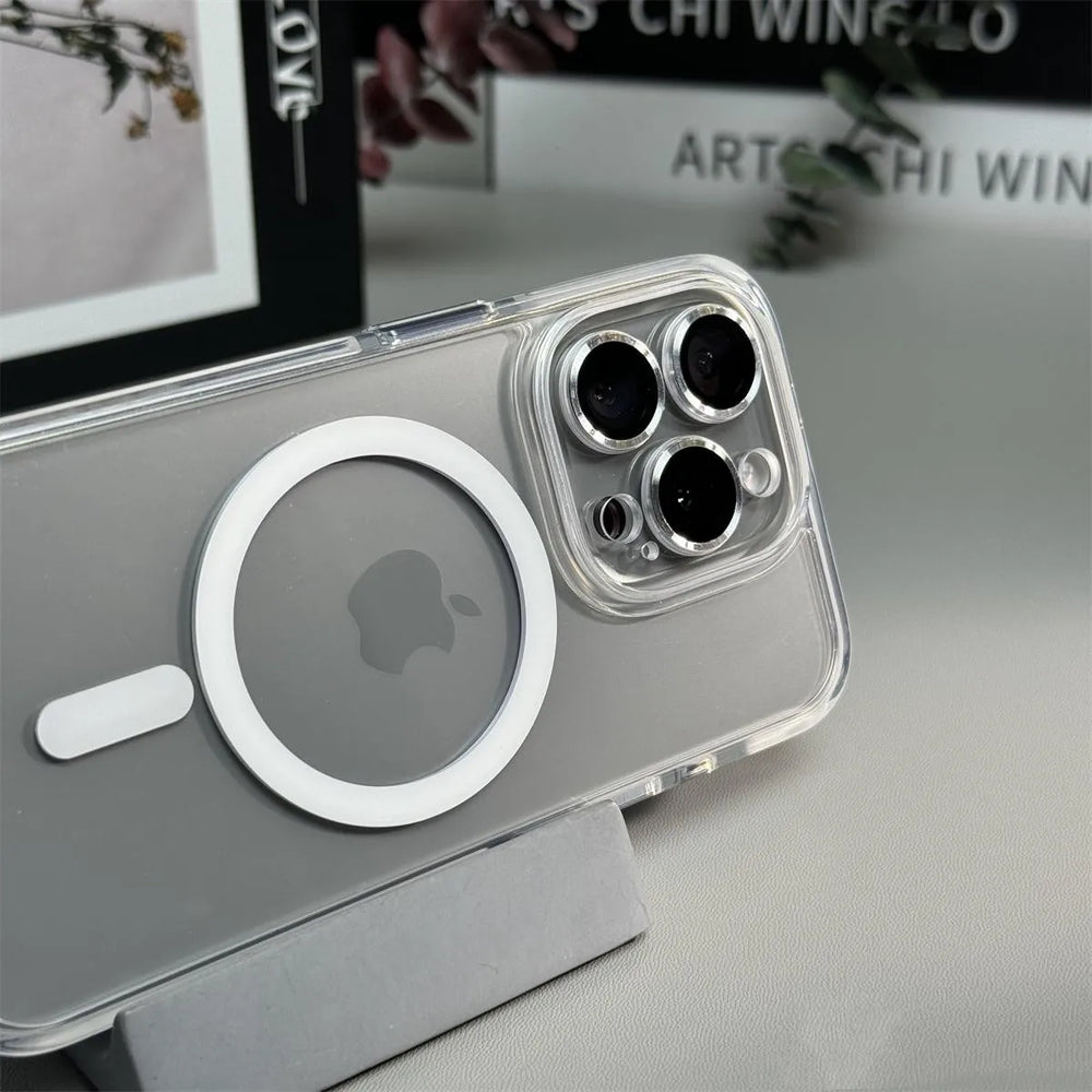 Bumper Shockproof Clear Magnetic Lens Protective Case for iPhone