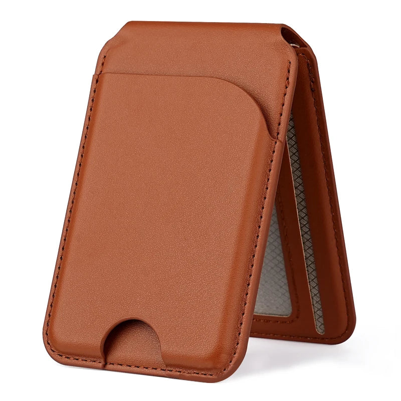 Wallet Leather Magnetic Wallet Card Holder for iPhone