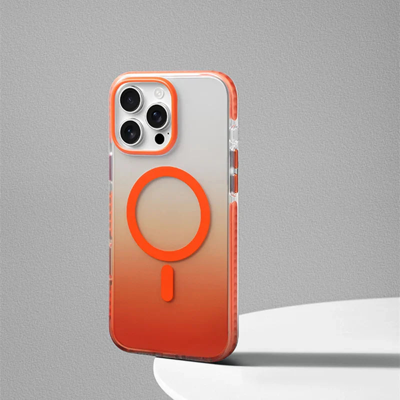 Translucent Gradient Magnetic Case For iPhone