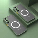 Translucent Wireless Magnetic Charging Phone Case for Samsung Galaxy