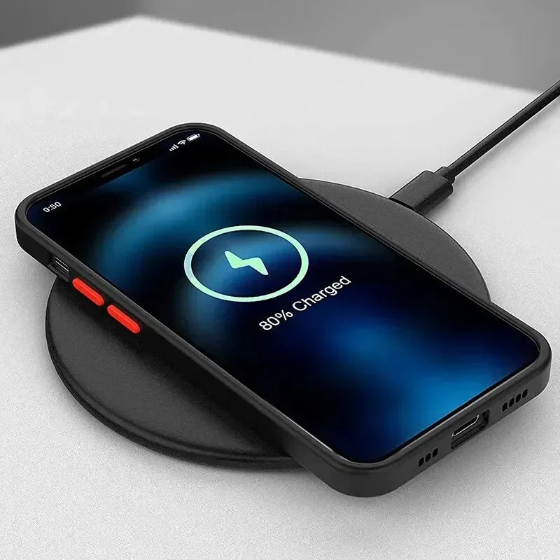 Translucent Wireless Magnetic Charging Phone Case for Samsung Galaxy