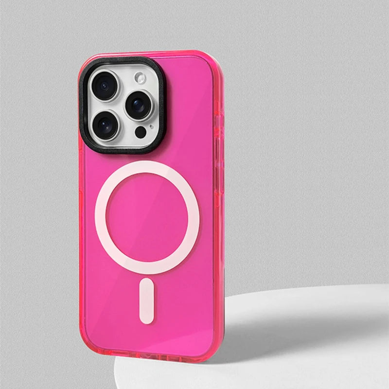 Transparent Neon Color Soft Silicone Bumper Case for iPhone