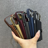 Trendy Leather Card Pocket Wallet Phone Case For iPhone