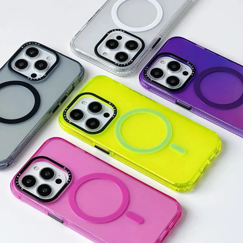 Trendy Neon Colorful Magnetic Case For iPhone