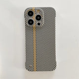 Ultra-Thin Carbon Fiber Texture Borderless Case For iPhone