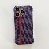 Ultra-Thin Carbon Fiber Texture Borderless Case For iPhone