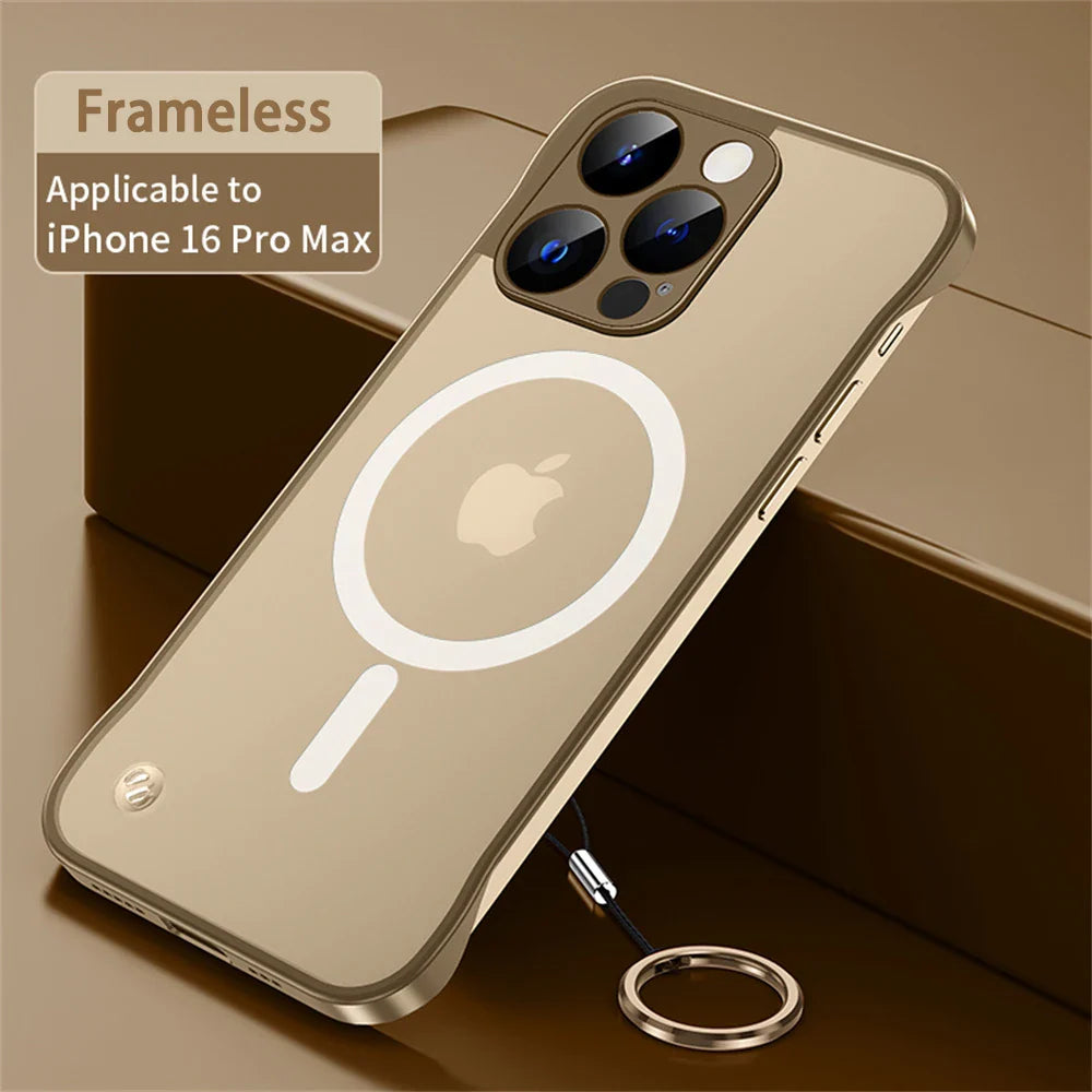 Ultra Thin Magnetic Frameless Transparent Case For iPhone