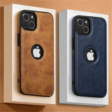 Ultra Thin Leather Shockproof Bumper Soft Business Case For iPhone