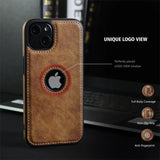 Ultra Thin Leather Shockproof Bumper Soft Business Case For iPhone