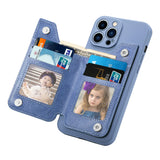 Zipper Cards Holder Leather Wallet Anti-drop Case For iPhone