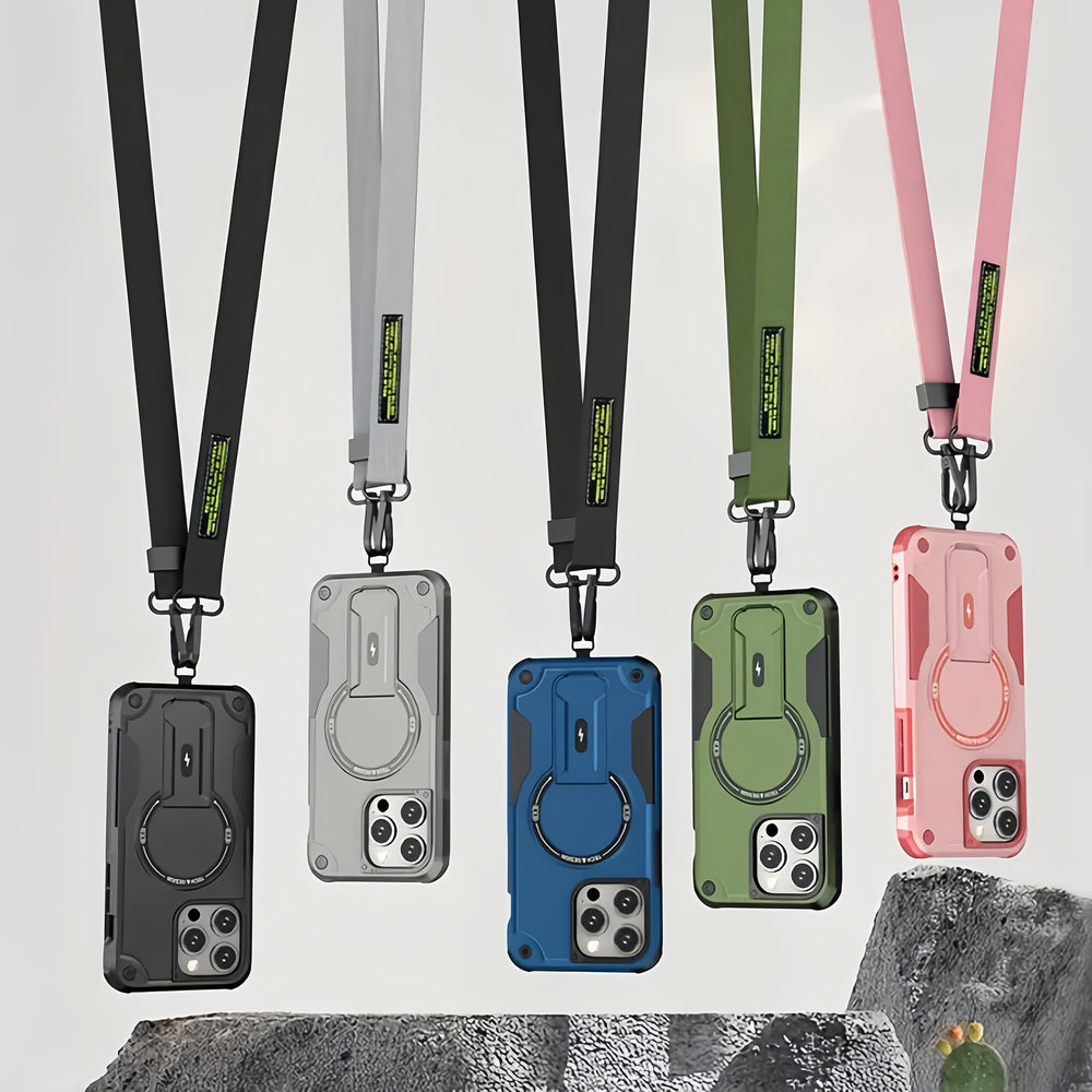 Magnetic diagonal bracket mobile Case for iPhone