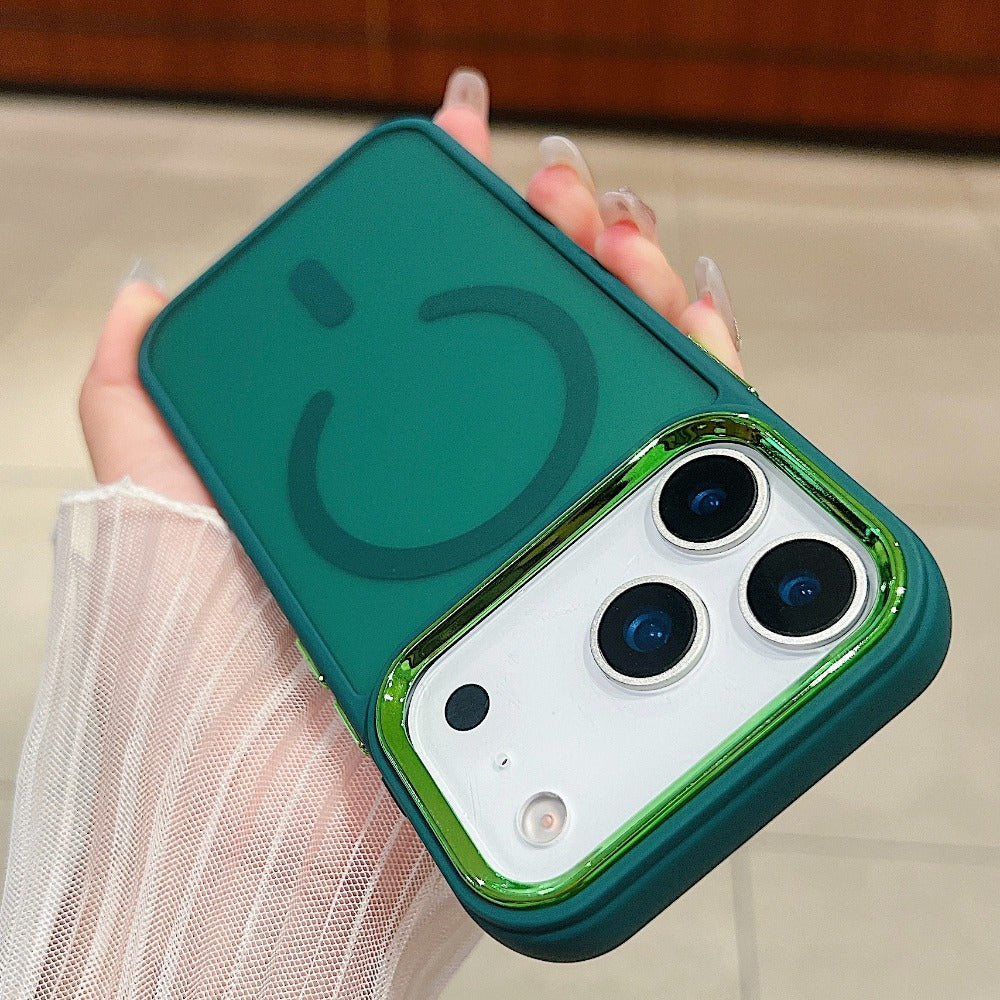 Magnetic Wireless Charging Matte Shock Camera Case for iPhone