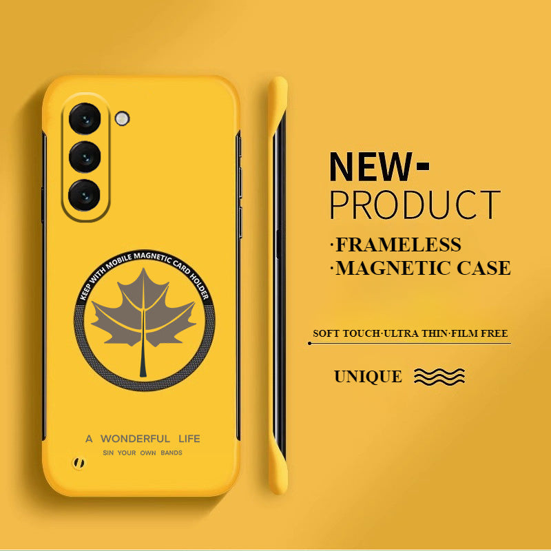 Ultra-thin Frameless Magnetic Maple Leaf Case For Samsung