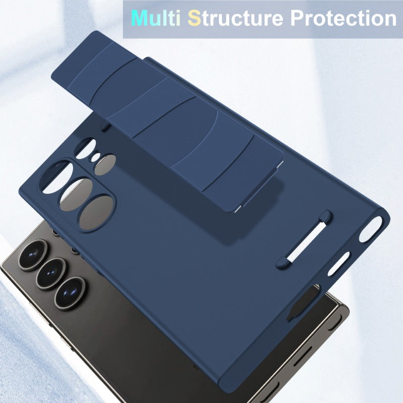 Silicone Wristband Full-Coverage Transparent Frosted Phone Case for Samsung