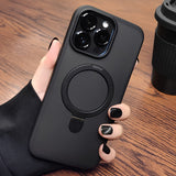 Magnetic Holder Armor Wireless Case For iPhone