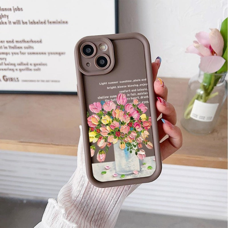 Colorful Flower Simple Creative Mobile Phone Case Suitable for Iphone