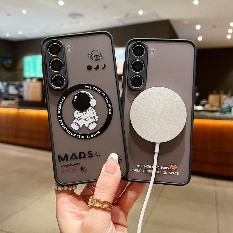 Astronaut Cartoon Graffiti Skin-Sensitive Magnetic Phone Case for Samsung