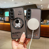 Astronaut Cartoon Graffiti Skin-Sensitive Magnetic Phone Case for Samsung