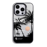 Fashion Purple Green Beach Sunset Coconut Trees Case for iPhone