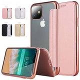 Luxury Wallet Flip Leather Shockproof Clear Case for iPhone