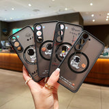 Astronaut Cartoon Graffiti Skin-Sensitive Magnetic Phone Case for Samsung