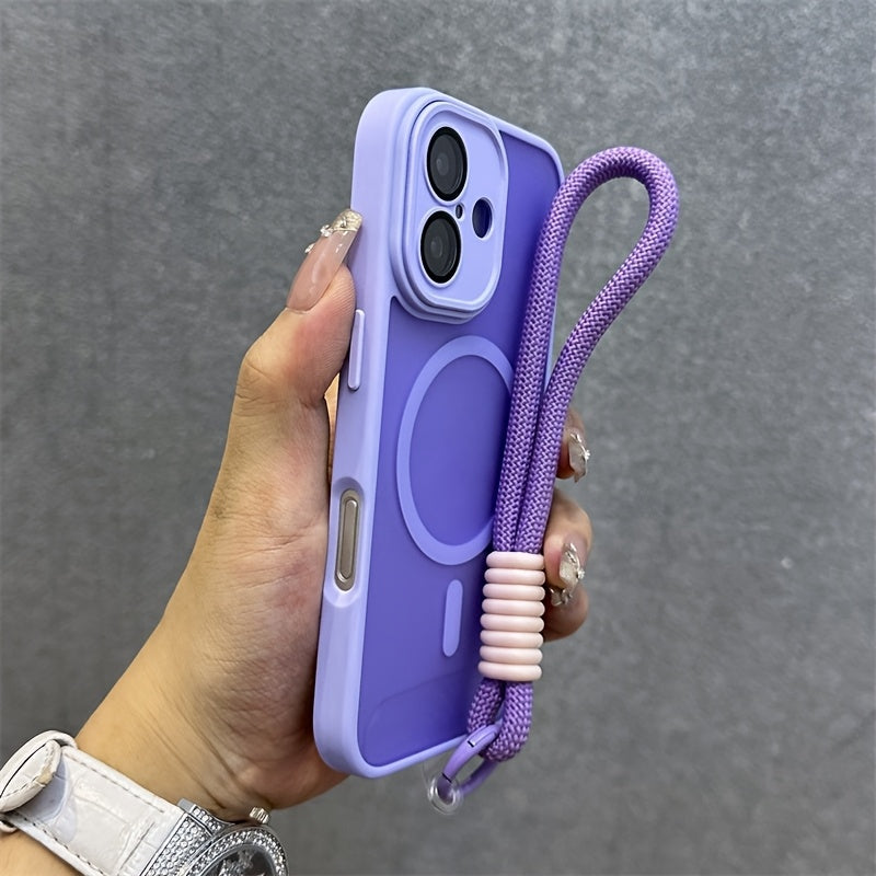Magsafe Magnetic Jelly Suction Rope Case For iPhone
