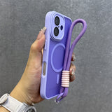 Magsafe Magnetic Jelly Suction Rope Case For iPhone