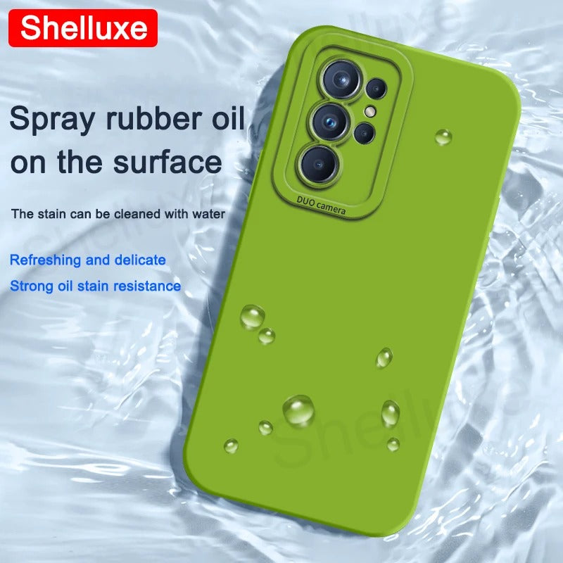 Shelluxe Square Liquid Silicone Soft Silky Feel Case For Samsung