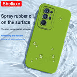 Shelluxe Square Liquid Silicone Soft Silky Feel Case For Samsung