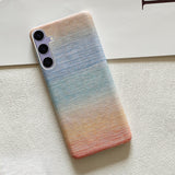 Gradient color half leather Case for iPhone