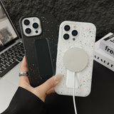 New Glitter Magnetic Phone Case with Wrist Strap for IPhone