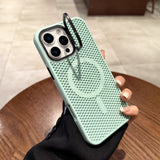 Magnetic Charging Breathable Phone Case with Lens Frame case for iPhone