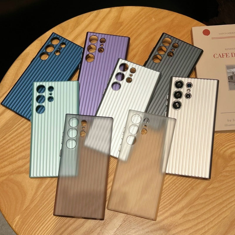Corrugated Textured Frosted Shockproof Phone Case for Samsung