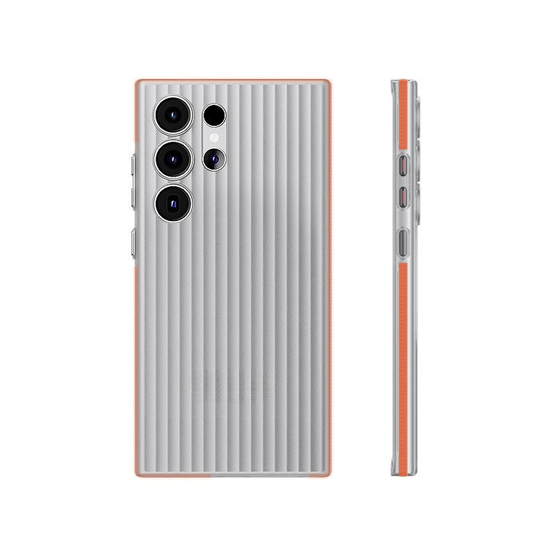 Corrugated Grating Anti-Slip Strip Magnetic Skin-Feel Full-Coverage Drop-Proof Phone Case for Samsung
