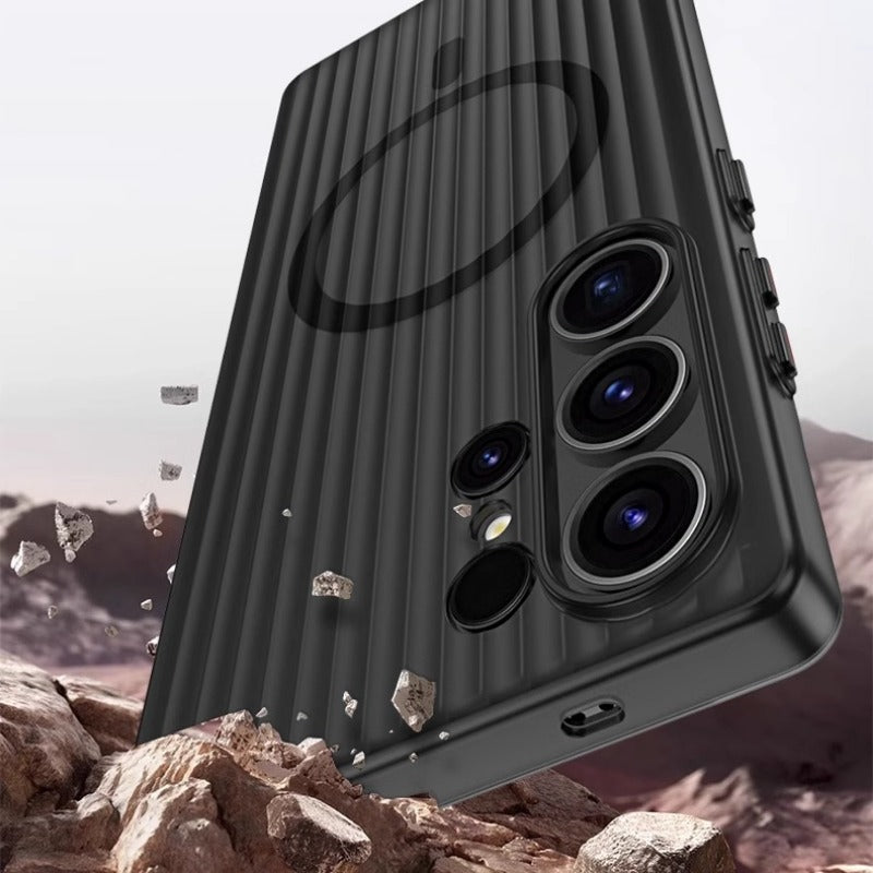 Corrugated Magnetic Heat Dissipation Ultra-Thin Frosted Phone Case for Samsung