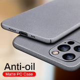 Luxury Matte Shockproof Hard PC Case For iPhone  Ultra Thin Back Cover