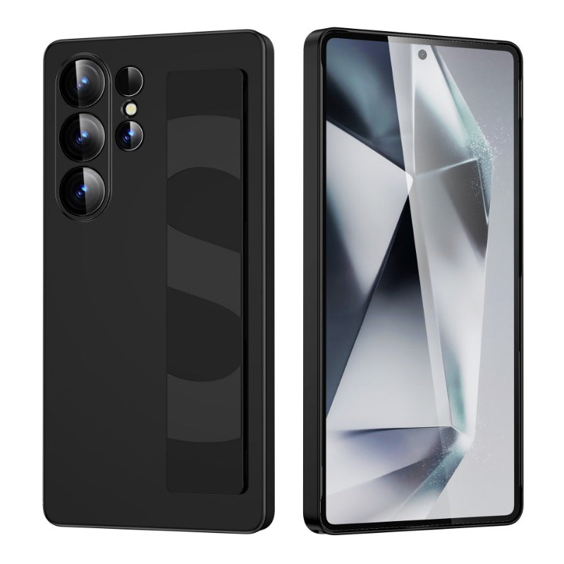 Silicone Wristband Full-Coverage Transparent Frosted Phone Case for Samsung