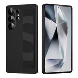 Silicone Wristband Full-Coverage Transparent Frosted Phone Case for Samsung