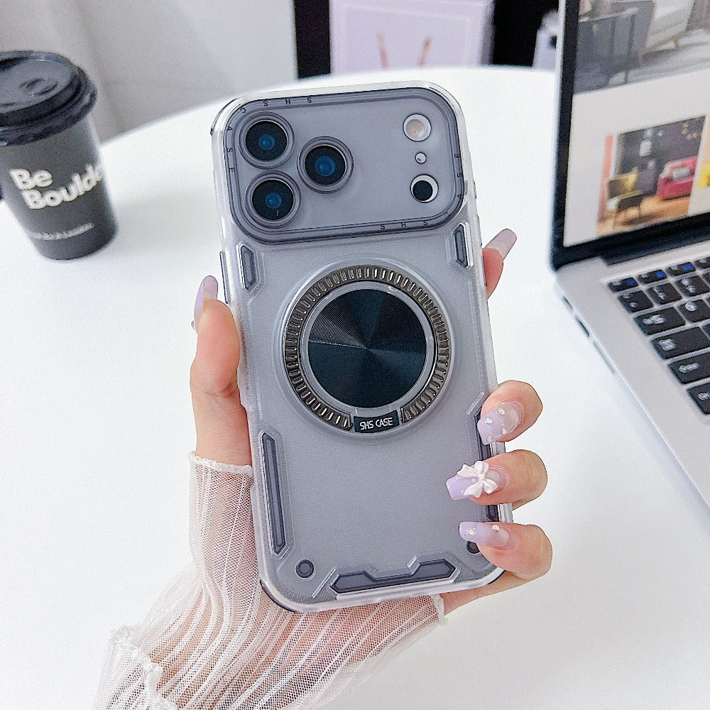 360° Transparent Mecha Phone  Gadget Safety Durable Case for iPhone
