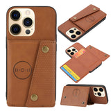 Stylish Multi-Functional Leather Card Holder, Wallet, and Phone Case (3-In-1) for IPhone