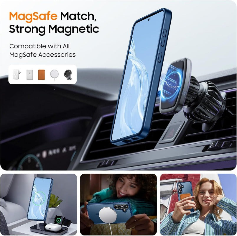 Premium Matte Finish Magnetic Phone Case for Samsung